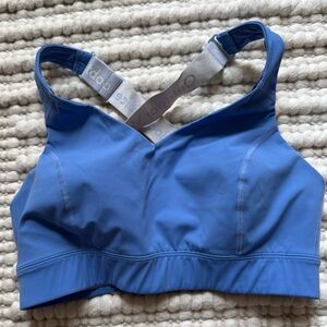 Outdoor Voices Periwinkle Blue Bralette with Branded Band